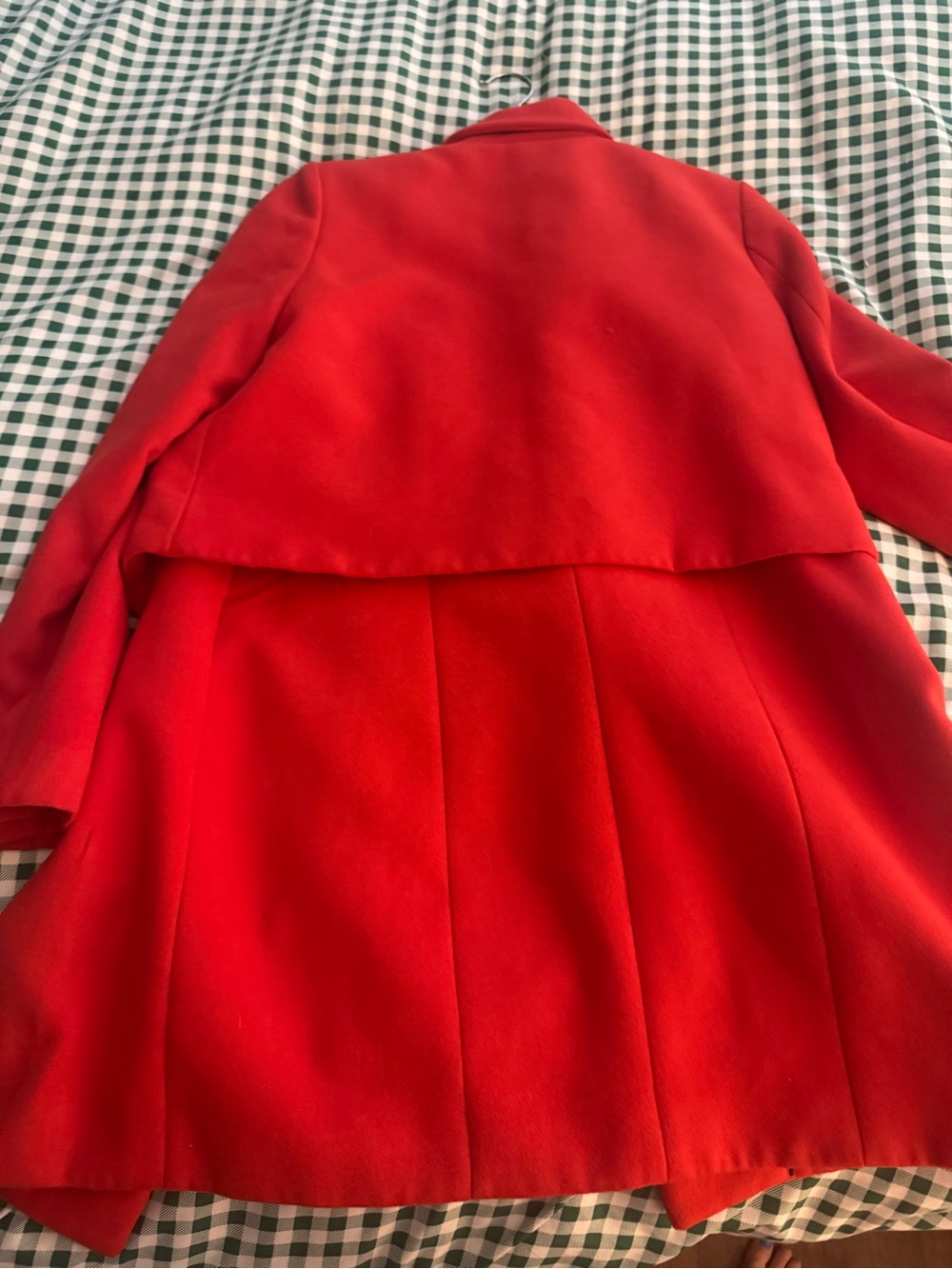 BB Dakota Rynn Felt Coat Coral Red Layered Blazer Statement Jacket - Picture 7 of 9